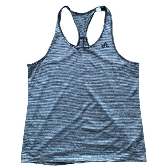 Adidas Women’s Spacedye Gray Razor Back Tank - Picture 1 of 7